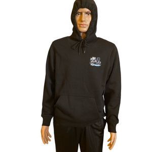 Hurley MENS BLACK TAKE OUT FRAMED PREMIUM FLEECE ZIPUP SWEETSHIRTHOODIE/Size M